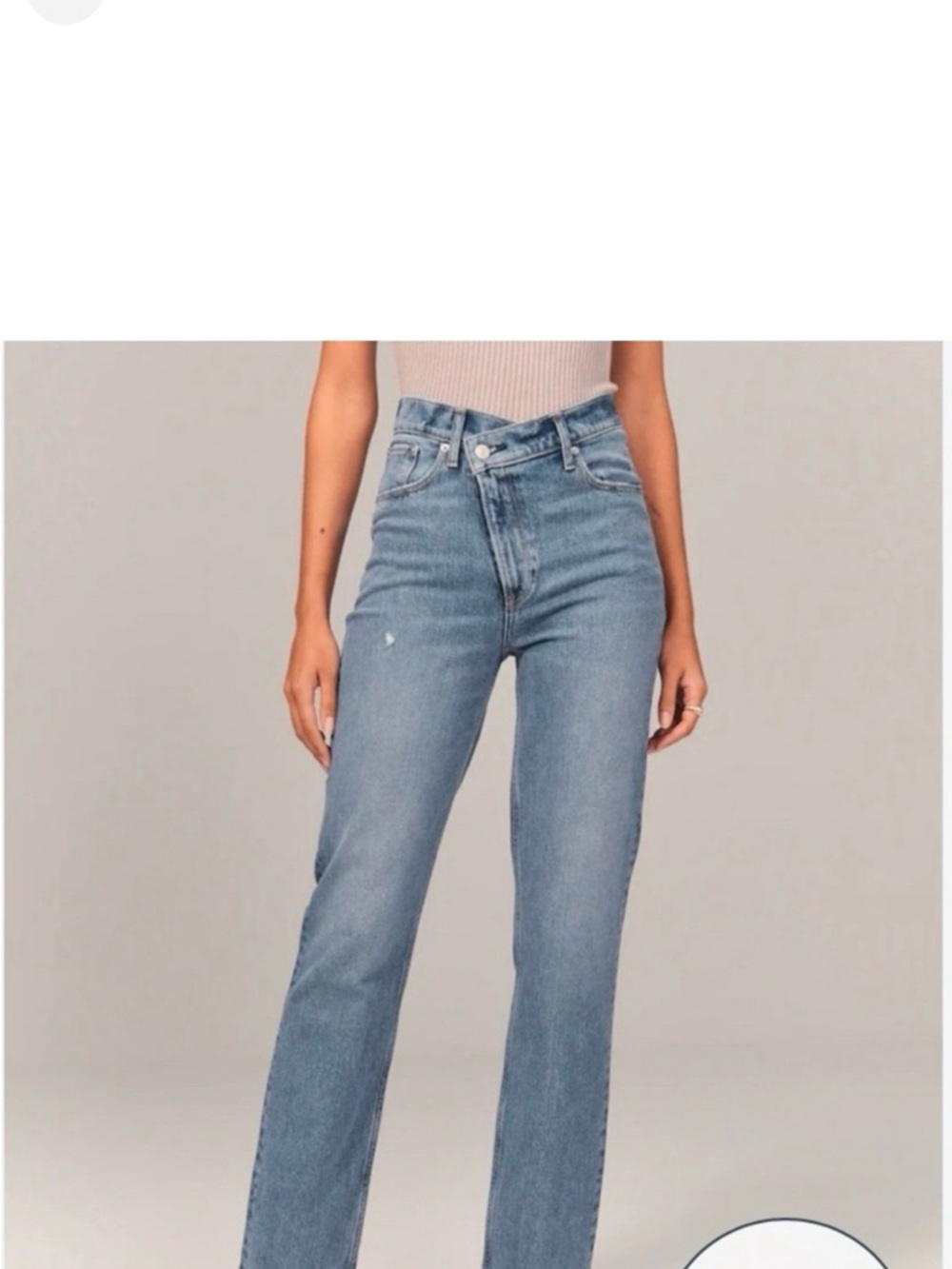 Abercrombie & Fitch Classic Straight-Leg Jeans in Light Blue
